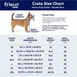 Frisco Heavy Duty Fold & Carry Double Door Collapsible Wire Dog Crate 11 Frisco Heavy Duty Fold & Carry Double Door Collapsible Wire Dog Crate -Frisco 109789 PT2. AC SS1800 V1672870100
