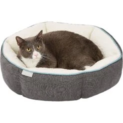 Frisco Sherpa Hexagon Bolster Cat & Dog Bed -Frisco 144813 PT5. AC SS1800 V1578443391