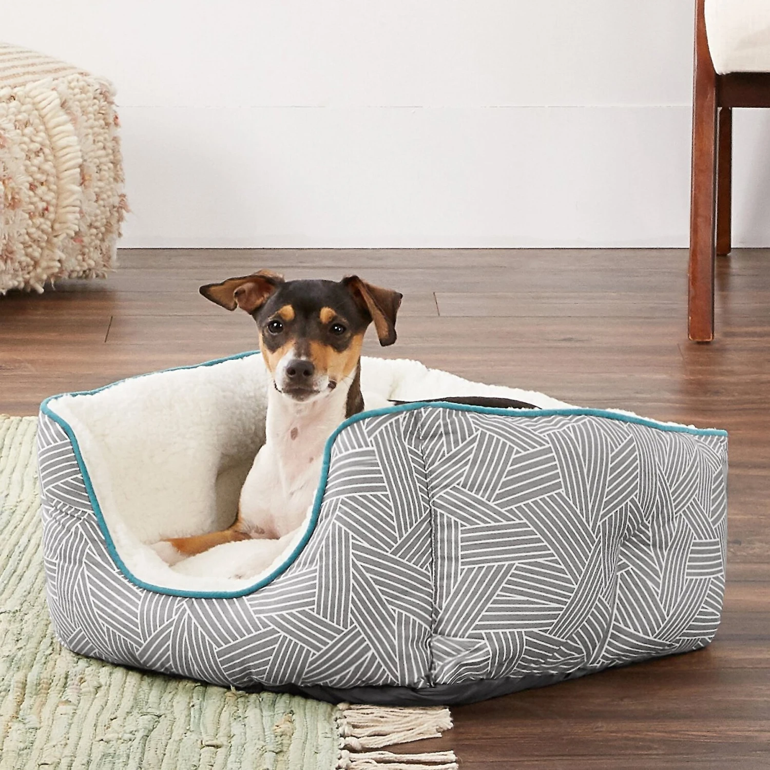 Frisco Square Deep Bolster Cat & Dog Bed 3 Frisco Square Deep Bolster Cat & Dog Bed