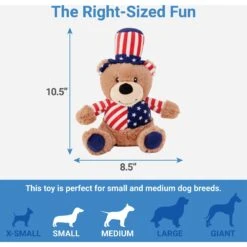 Frisco American Flag Bear Plush Squeaky Dog Toy 6 Frisco American Flag Bear Plush Squeaky Dog Toy -Frisco 157187 PT1. AC SS1800 V1559836631