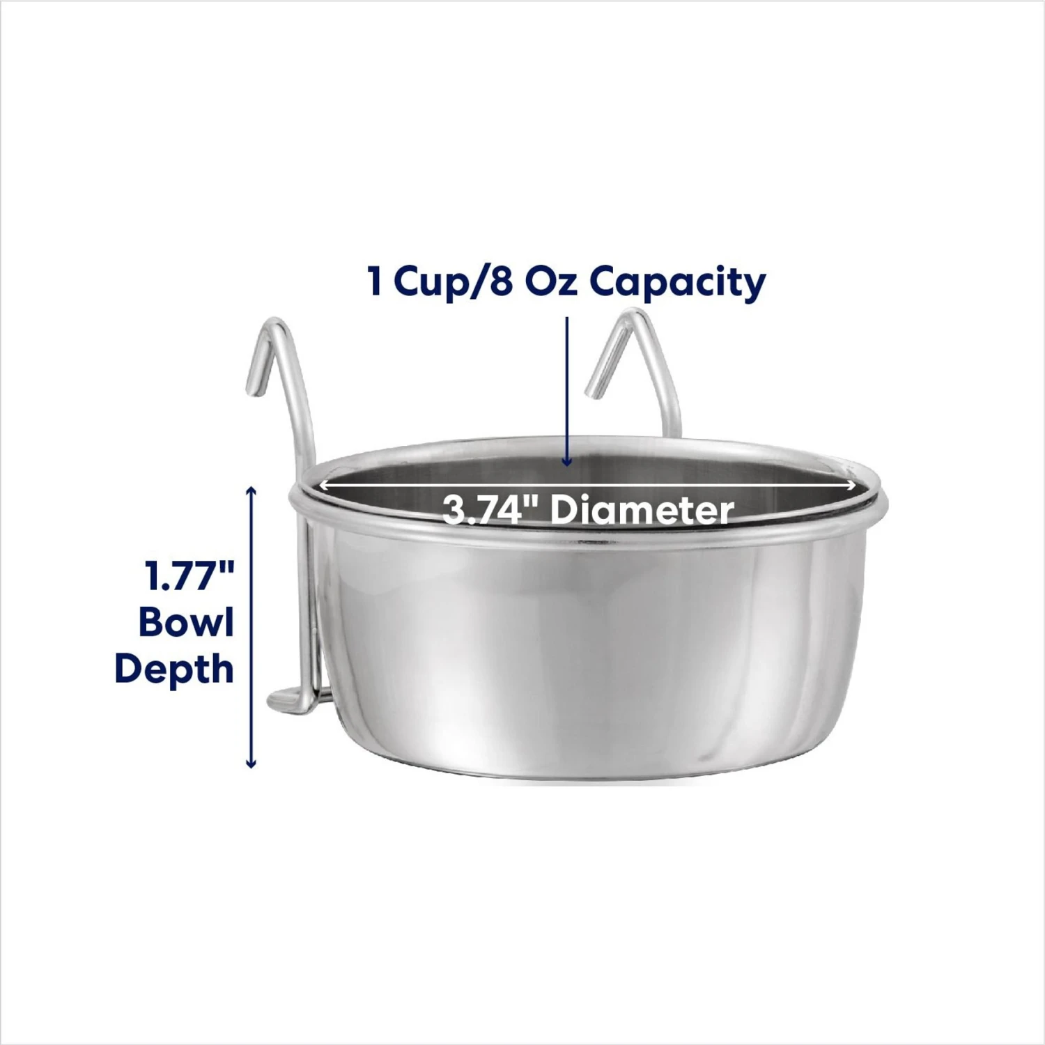 Frisco Stainless Steel Kennel Bowl Dog & Cat Bowl 4 Frisco Stainless Steel Kennel Bowl Dog & Cat Bowl - Image 2