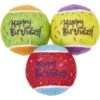 Frisco Birthday Fetch Squeaky Tennis Ball Dog Toy -Frisco 162914 Main. AC SS1800 V1565379552