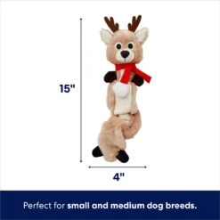 Frisco Holiday Reindeer Bungee Plush Squeaky Dog Toy -Frisco 228555 PT1. AC SS1800 V1695043874