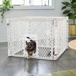 Frisco 4-Panel Plastic Exercise Dog Playpen