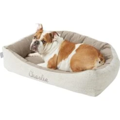 Frisco Rectangular Personalized Bolster Dog Bed W/Removable Cover, Beige, X-Large 11 Frisco Rectangular Personalized Bolster Dog Bed W/Removable Cover, Beige, X-Large -Frisco 252615 PT1. AC SS1800 V1604499419