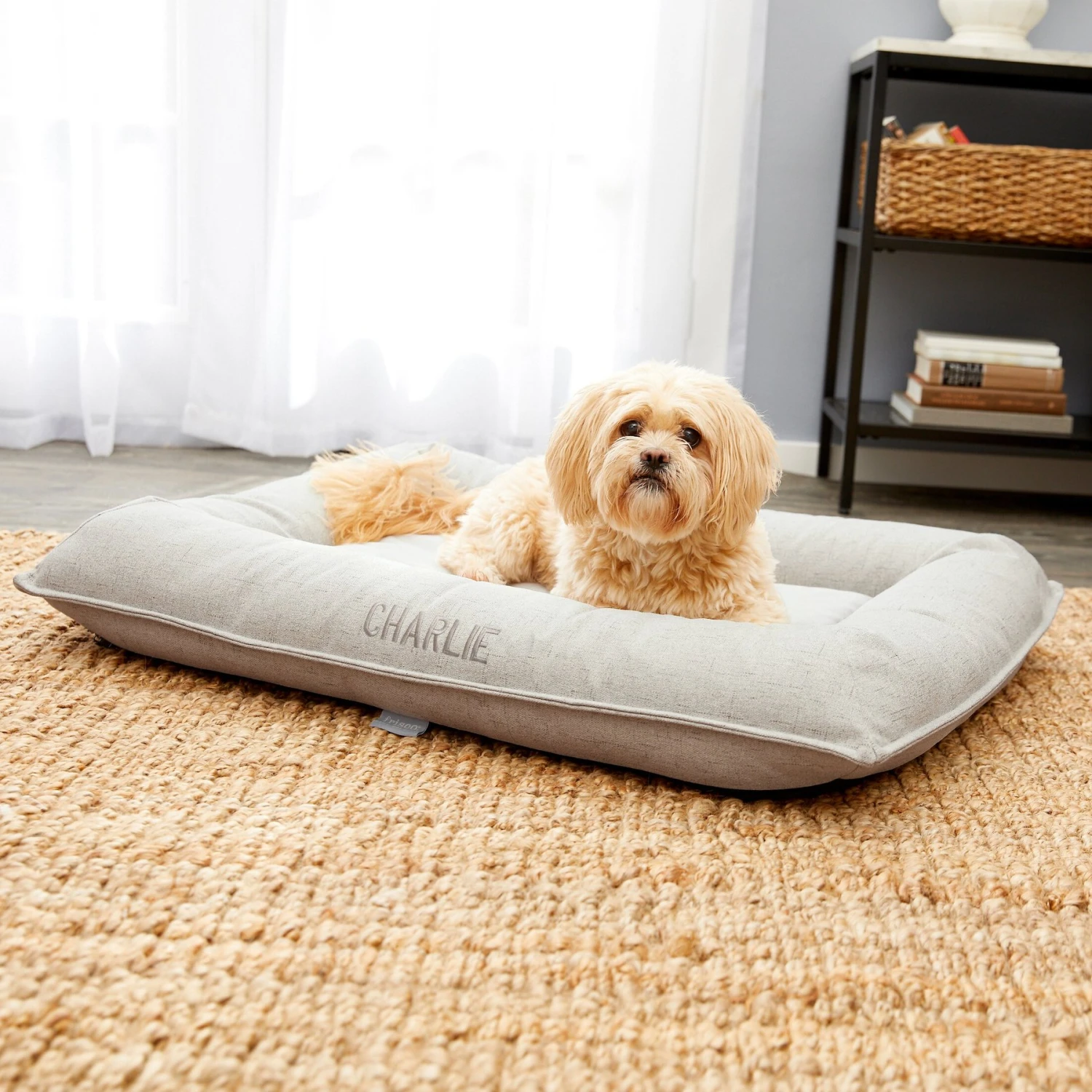 Frisco Orthopedic Personalized Bolster Dog Bed W/Removable Cover 3 Frisco Orthopedic Personalized Bolster Dog Bed W/Removable Cover