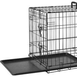 Frisco Fold & Carry Single Door Collapsible Wire Dog Crate & Frisco Quilted Dog Crate Mat -Frisco 255493 PT1. AC SS1800 V1603545124