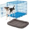 Frisco Fold & Carry Single Door Collapsible Wire Dog Crate & Frisco Quilted Plush Dog Crate Mat -Frisco 255501 MAIN. AC SS1800 V1604097747