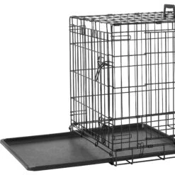 Frisco Heavy Duty Fold & Carry Double Door Collapsible Wire Dog Crate & Frisco Micro Terry Dog Crate Mat -Frisco 255531 PT1. AC SS1800 V1604149296