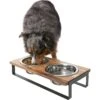 Frisco Wood Elevated Non-Skid Stainless Steel Double Diner Dog & Cat Bowl -Frisco 257143 MAIN. AC SS1800 V1615913797