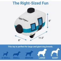 Frisco Road Trip Happy Camper Plush Squeaky Dog Toy -Frisco 261991 PT1. AC SS1800 V1622563938