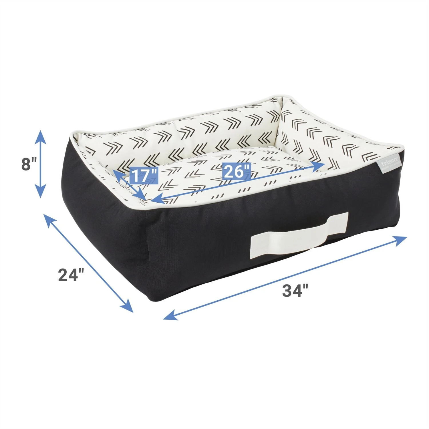 Frisco Indoor/Outdoor Modern Cuddler Bolster Cat & Dog Bed 4 Frisco Indoor/Outdoor Modern Cuddler Bolster Cat & Dog Bed - Image 2