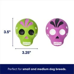 Frisco Halloween Sugar Skulls Latex Squeaky Dog Toy -Frisco 270518 PT1. AC SS1800 V1689877601
