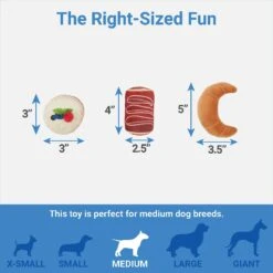 Frisco Brunch Pastry Plate Plush Squeaky Dog Toy -Frisco 297262 PT2. AC SS1800 V1643916710