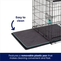 Frisco Heavy Duty Enhanced Lock Sliding Double Door Fold & Carry Wire Dog Crate & Mat Kit -Frisco 297461 PT4. AC SS1800 V1633115628