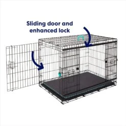 Frisco Heavy Duty Enhanced Lock Sliding Double Door Fold & Carry Wire Dog Crate & Mat Kit -Frisco 297461 PT6. AC SS1800 V1633115281