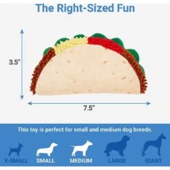 Frisco Pizza Slice Plush Squeaky Dog Toy & Frisco Taco Plush Squeaky Dog Toy -Frisco 302494 PT5. AC SS1800 V1623084457