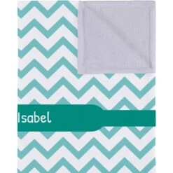 Frisco Personalized Subtle Chevron Soft Fleece Cat & Dog Blanket, 30" X 40" -Frisco 304003 PT2. AC SS1800 V1637608925