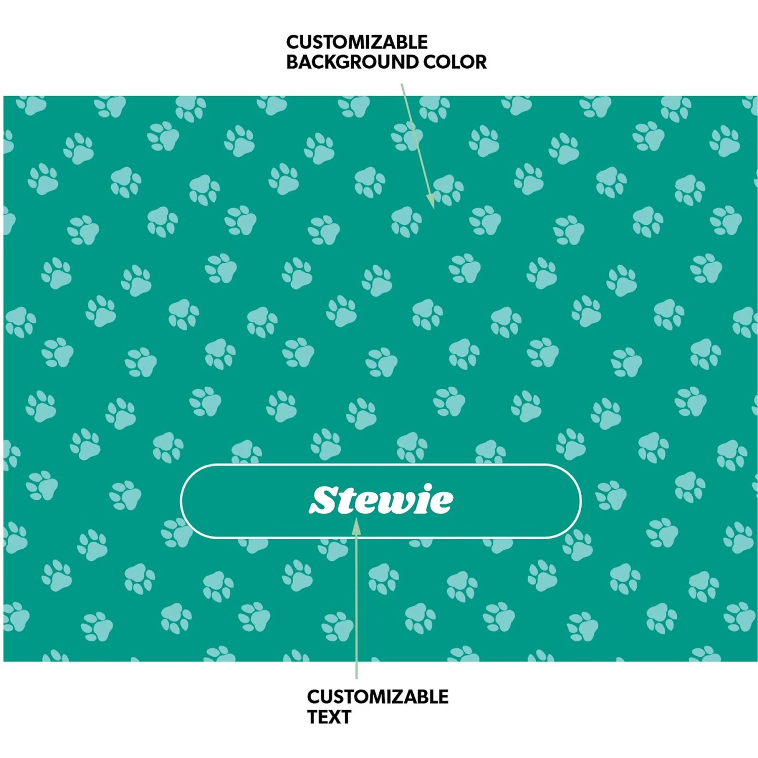 Frisco Personalized Paws Soft Fleece Cat & Dog Blanket, 30" X 40" 6 Frisco Personalized Paws Soft Fleece Cat & Dog Blanket, 30" X 40" - Image 4