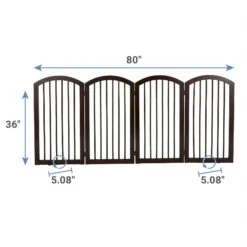 Frisco Arch 4-Panel Solid Wood Dog Gate -Frisco 305152 PT1. AC SS1800 V1639587224