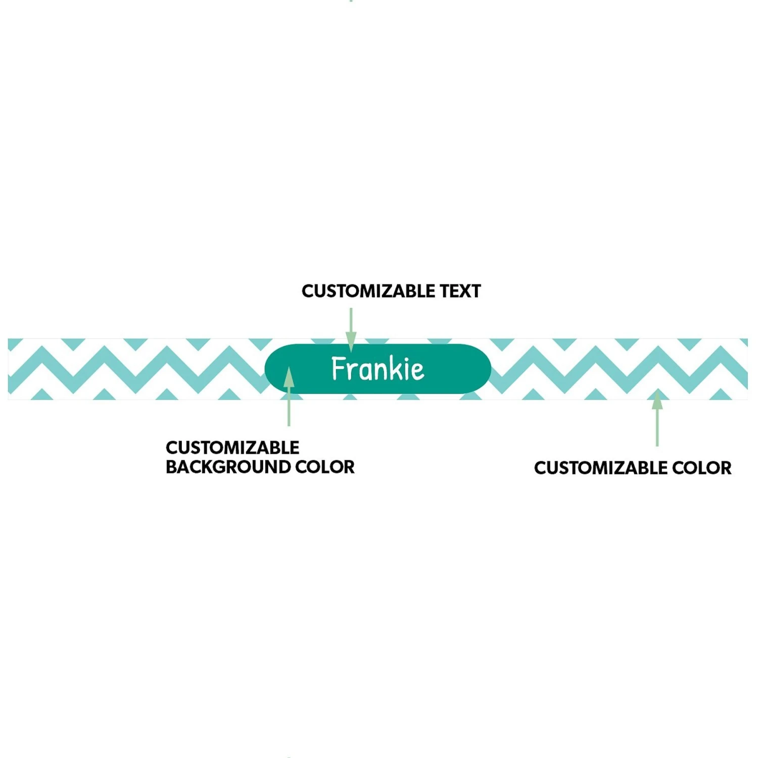 Frisco Personalized Chevron Ceramic Dog & Cat Bowl 4 Frisco Personalized Chevron Ceramic Dog & Cat Bowl - Image 2