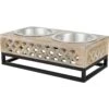 Frisco Premium Wood Elevated Stainless Steel Double Diner Dog & Cat Bowl, 3 Cup 2 Frisco Premium Wood Elevated Stainless Steel Double Diner Dog & Cat Bowl, 3 Cup -Frisco 331507 MAIN. AC SS1800 V1657656894
