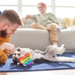 Frisco Pride My Dads Love Me Plush Squeaky Dog Toy -Frisco 331648 PT3. AC SS1800 V1647355984