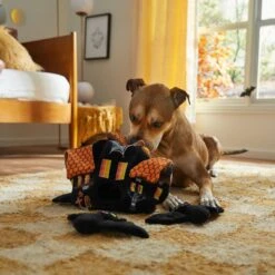 Frisco Halloween Haunted House Hide & Seek Puzzle Plush Squeaky Dog Toy -Frisco 344136 PT3. AC SS1800 V1657657042