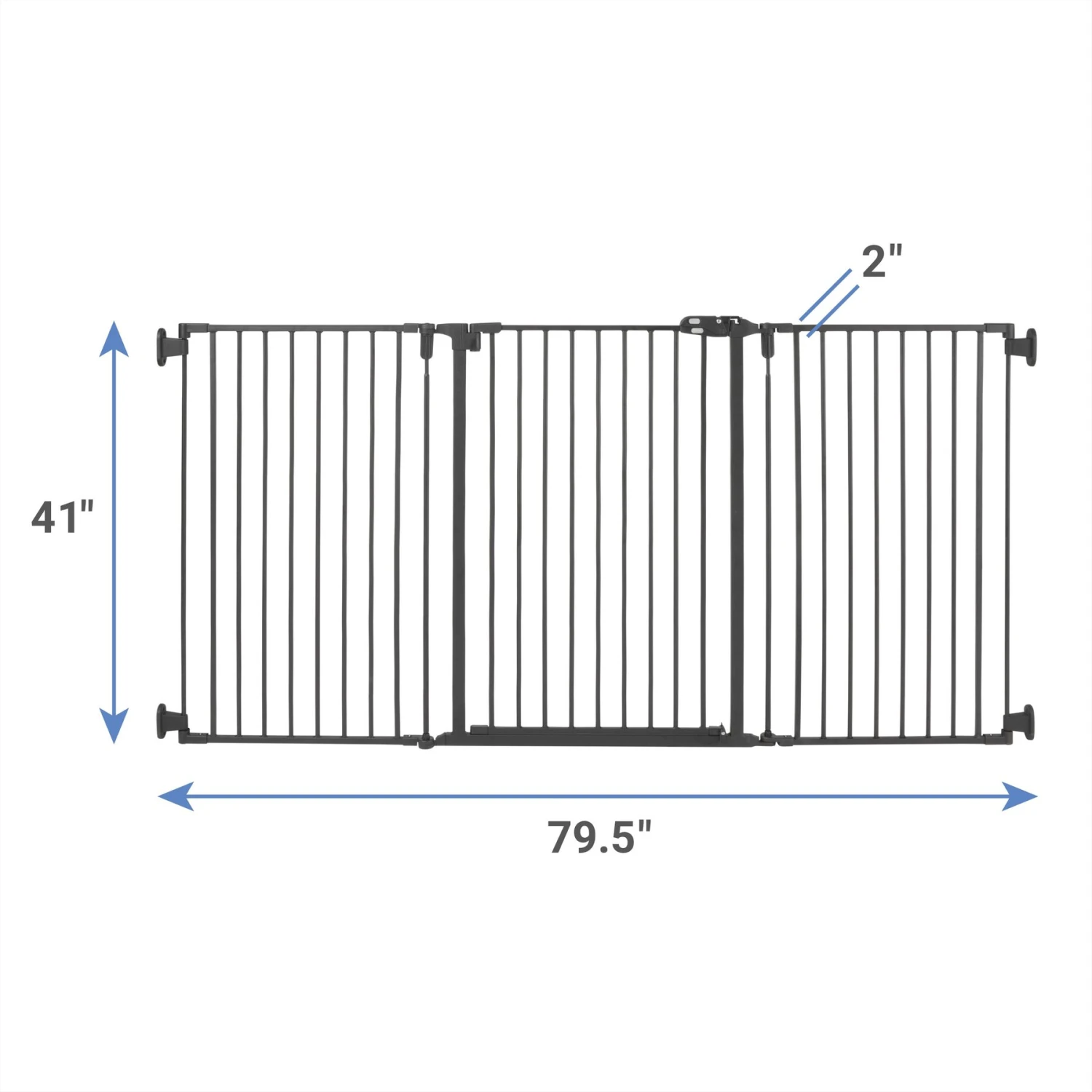 Frisco Steel 3-Panel Configurable Gate, 41-in Height 4 Frisco Steel 3-Panel Configurable Gate, 41-in Height - Image 2