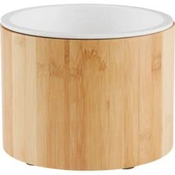 Frisco 12 Frisco Elevated Non-Skid Bamboo Melamine Dog Bowl With Bamboo Stand