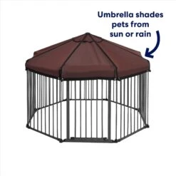 Frisco Outdoor Galvanized Steel 8-Panel Configurable Gate And Playpen With Oxford Roof 13 Frisco Outdoor Galvanized Steel 8-Panel Configurable Gate And Playpen With Oxford Roof -Frisco 507086 PT2. AC SS1800 V1669212042