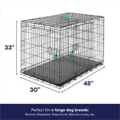 Frisco Heavy Duty Enhanced Lock Double Door Fold & Carry Wire Dog Crate & Mat Kit & MidWest Quiet Time Fleece Dog Crate Mat 13 Frisco Heavy Duty Enhanced Lock Double Door Fold & Carry Wire Dog Crate & Mat Kit & MidWest Quiet Time Fleece Dog Crate Mat -Frisco 947398 PT2. AC SS1800 V1693602742